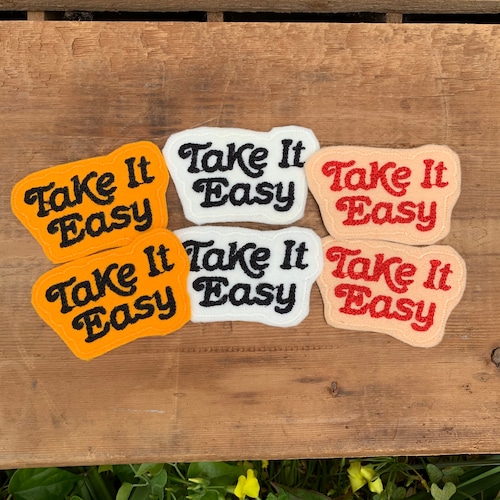 "Take It Easy" Chain Stitched Patch