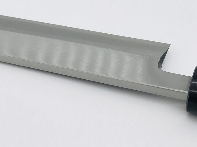 鰻裂き 江戸型 霞研 白鋼 水牛柄 180mm(Eel Slicer Edo Style