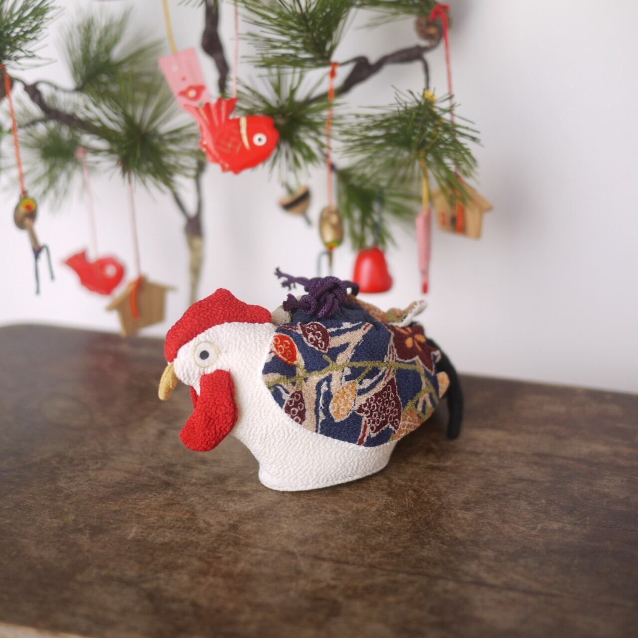 縮緬細工 尾長鶏 酉 日本