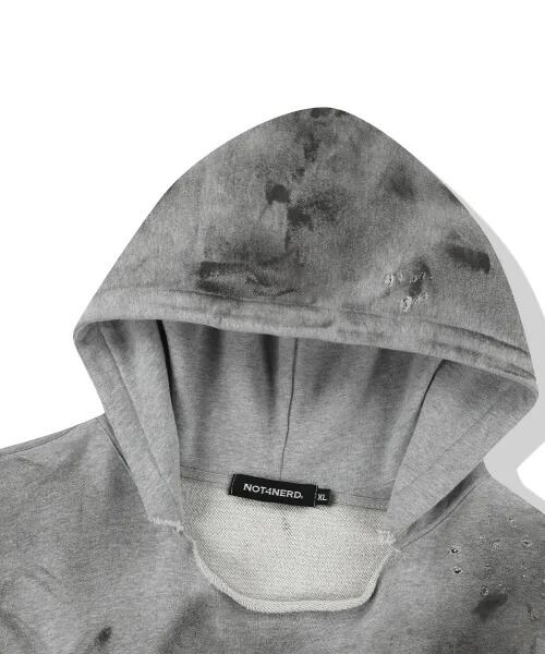 ☆Stray Kids リノ 着用！！【NOT4NERD】Damage Washed Patch Pullover