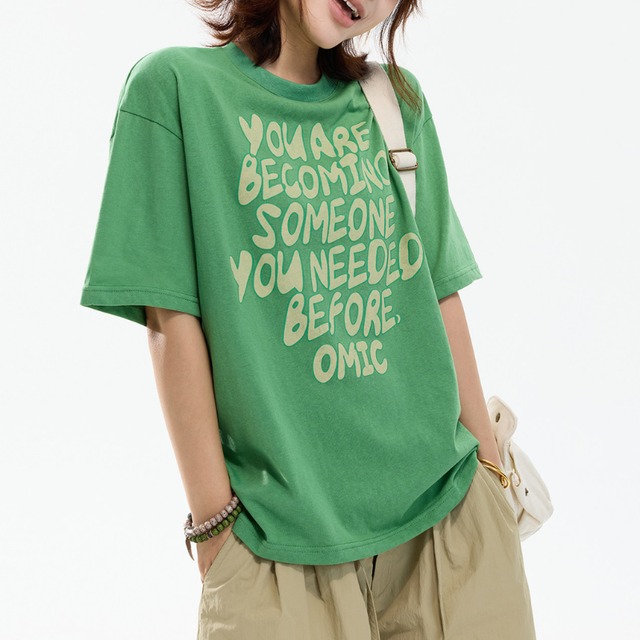 soft lettering short-sleeve tee　ソフトレタリング半袖ティー　J2054