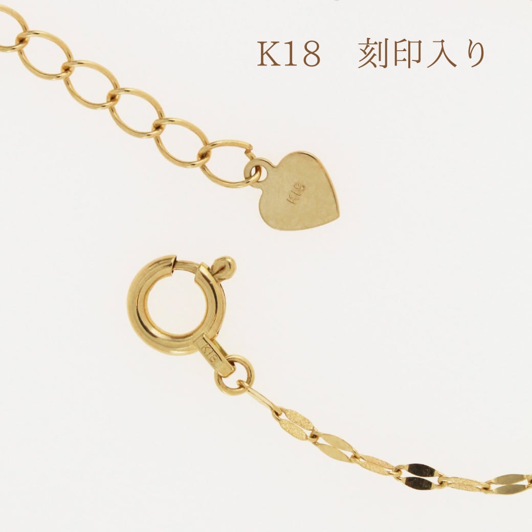 K18 ペタルチェーンブレスレット つけっぱなし シンプル K18 ペタルチェーンブレスレット つけっぱなし シンプル