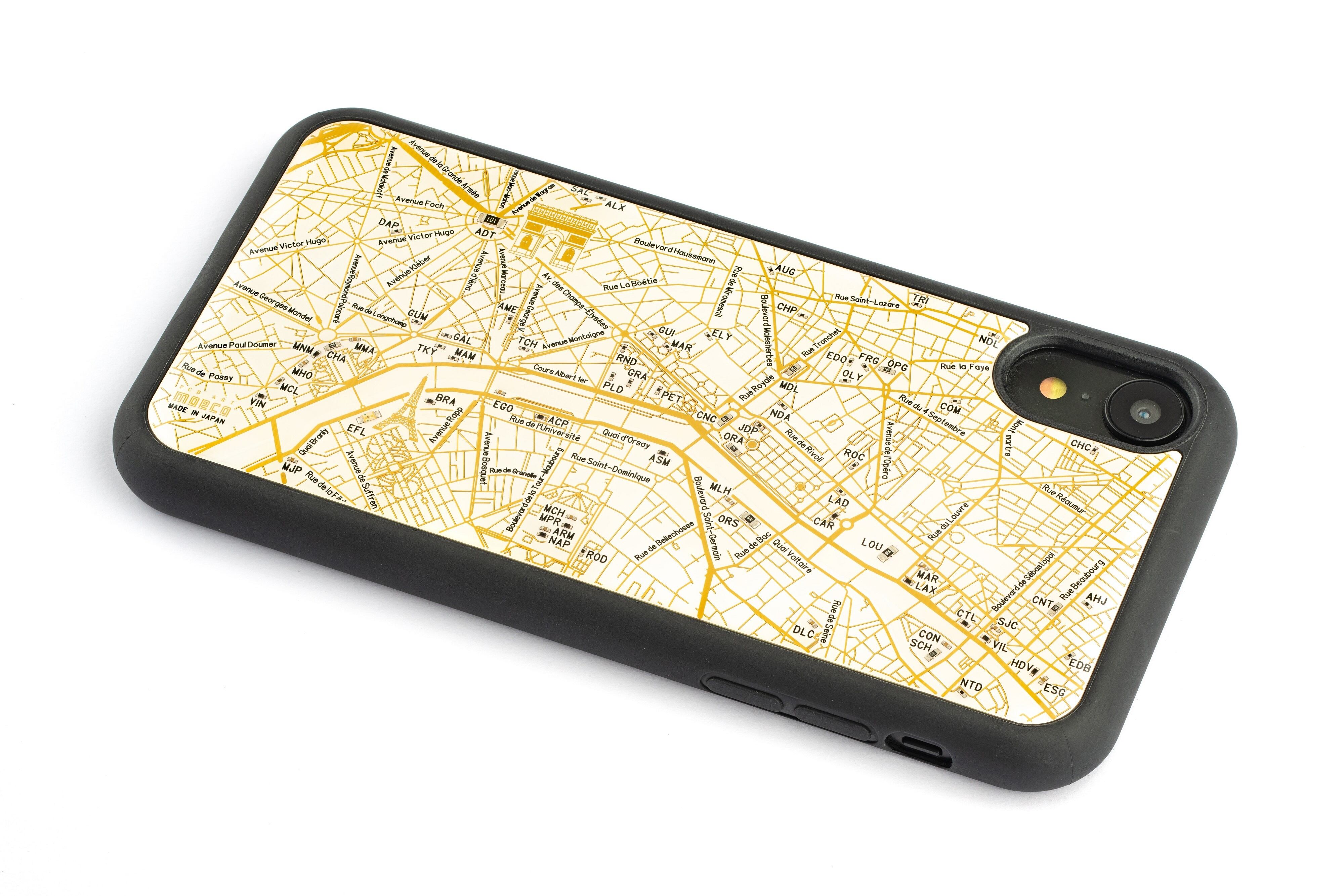 FLASH パリ回路地図 iPhone  XRケース 白