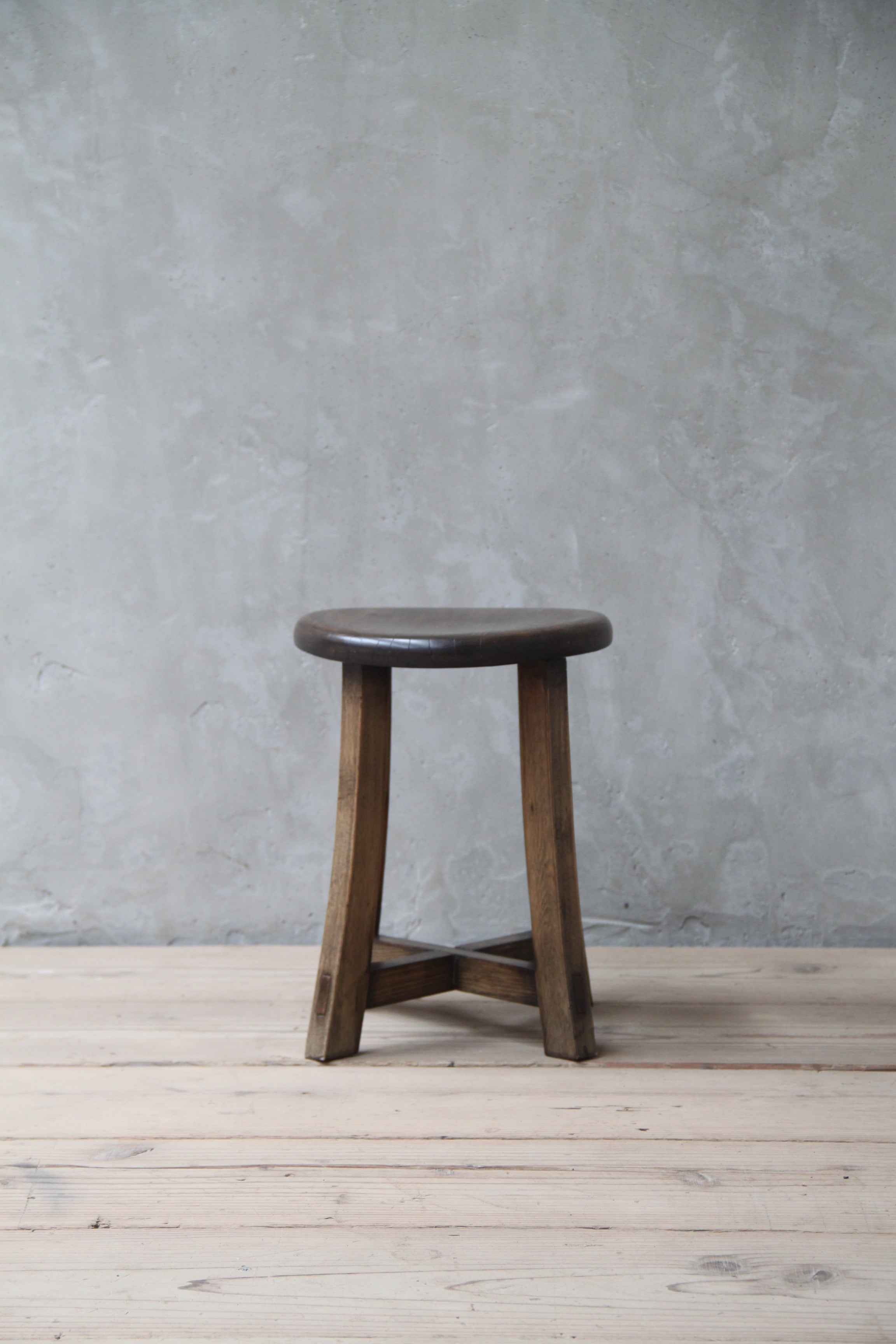 送料無料】鉄足のスツール 古家具/古道具/アンティーク/椅子/スツール