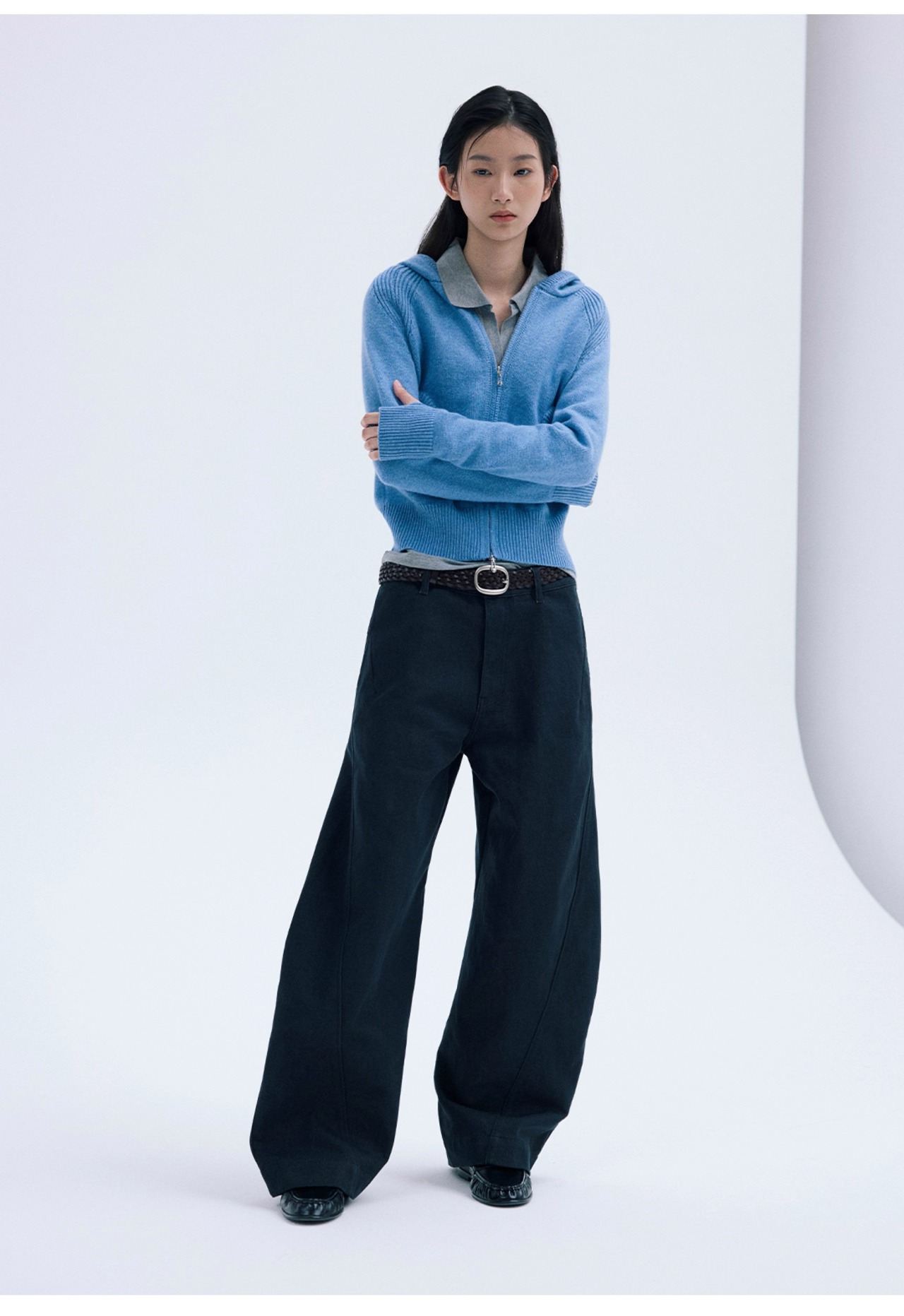 NORYBRAND Curve Leg Cotton Trousers