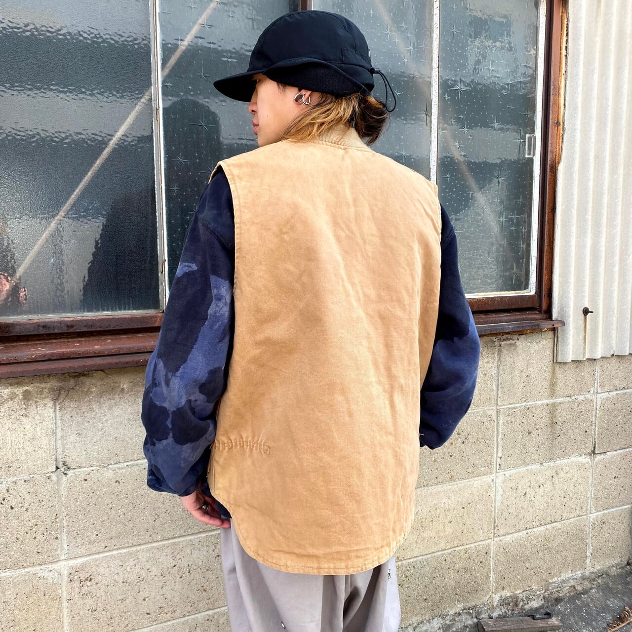 80年代 USA製 Carhartt カーハート ダック地 ワークベスト メンズL 