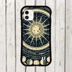 受注生産 iPhoneケース 金色太陽と月相のクラシック星図｜天体図 STAR006C
