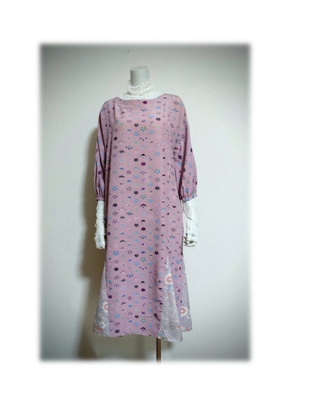 481 1点物 マーメイドワンピーㇲ Aライン 着物リメイク 訳アリ価格