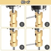 シャフトカプラー コネクタアダプタ 3mm x 3mm 11個セット コネクターアダプター RCボートモーター用シャフトカプラー （ゴールド）