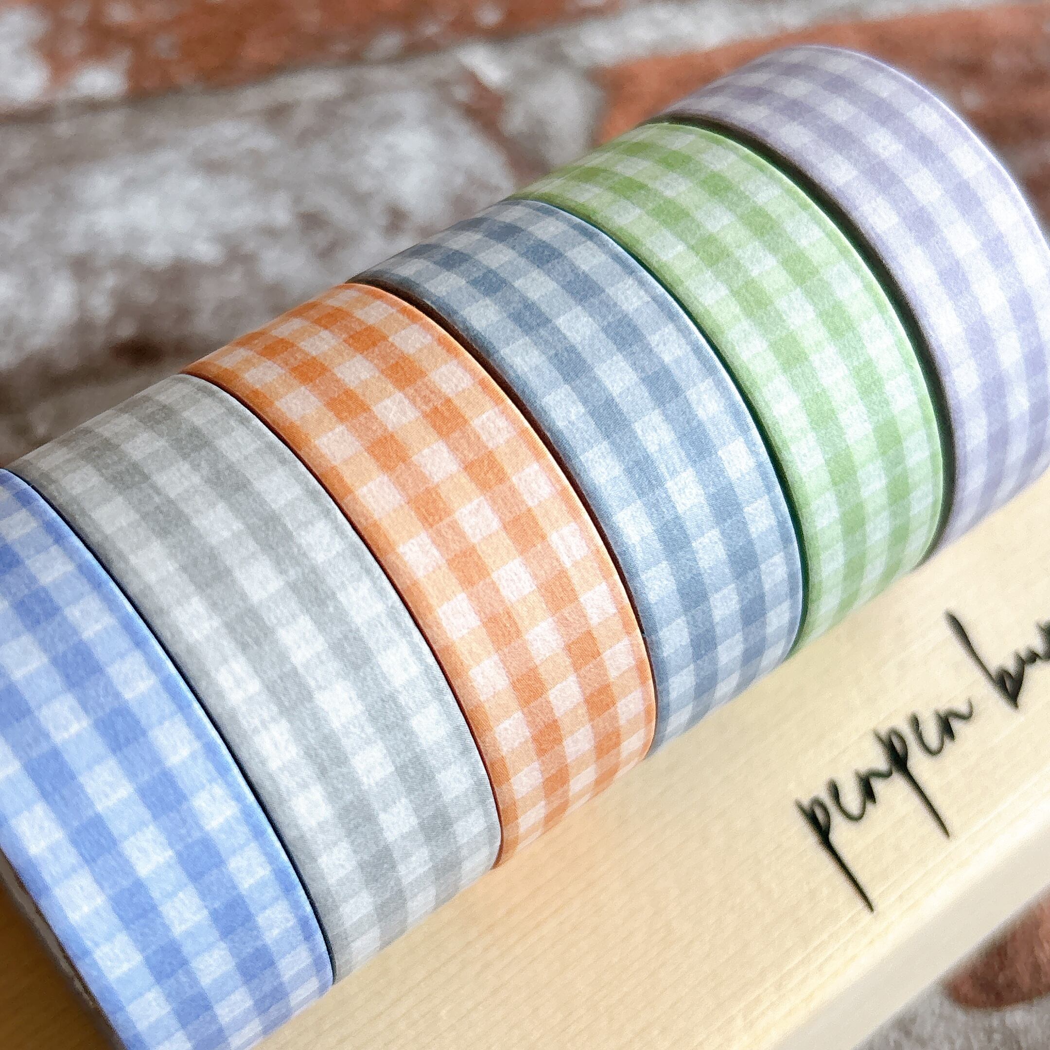 単品】チェック柄マスキングテープ パピアプラッツ | penpen bungu