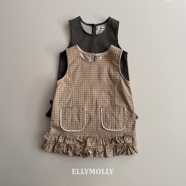 [予約][送料無料]≪ELLY MOLLY≫Little Pocket Frill Dress 565