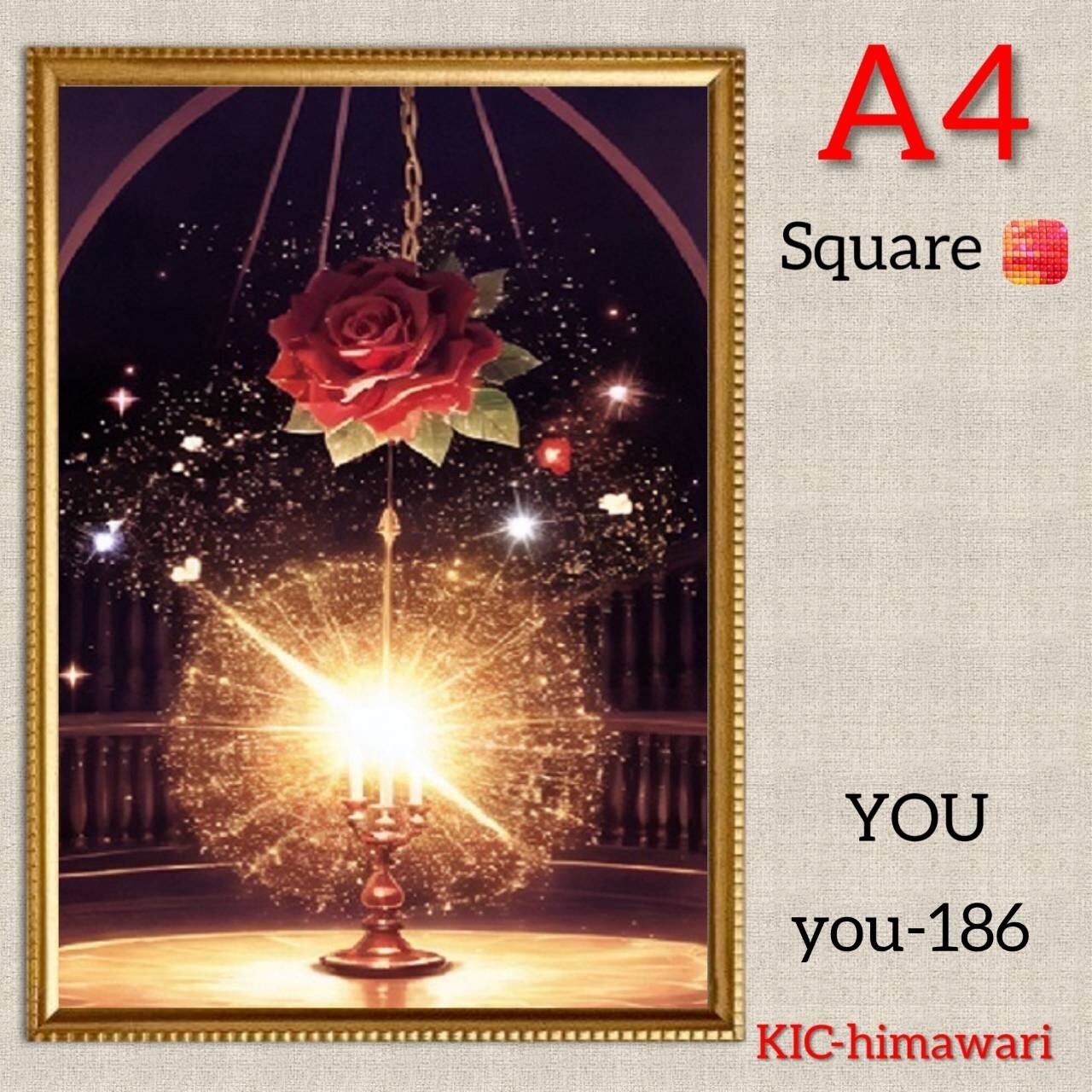 A4サイズ 四角ビーズ【you-186】ダイヤモンドアート