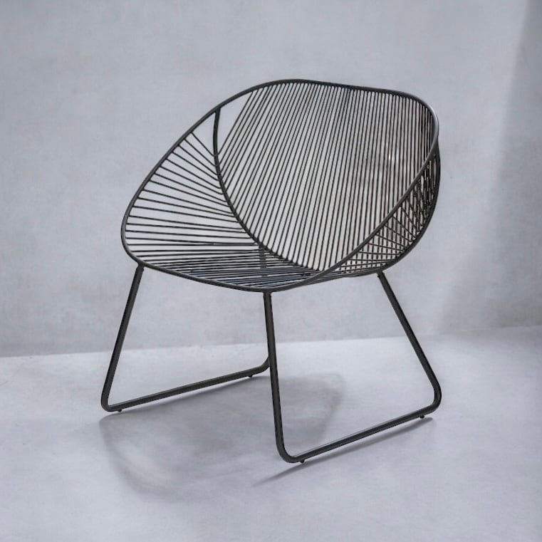 希少 デザイナーズ家具 ワイヤーチェア ハリー・ベルトイア | ワイヤーチェア/クロムメッキ - デザイナーズ