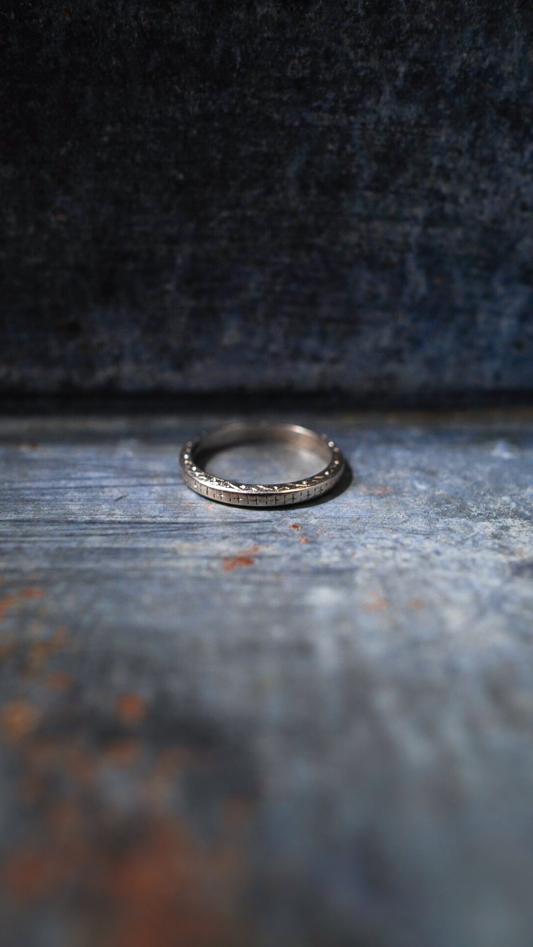 1920】TIFFANY&Co. ティファニー プラチナ クロス柄 エングレーブド