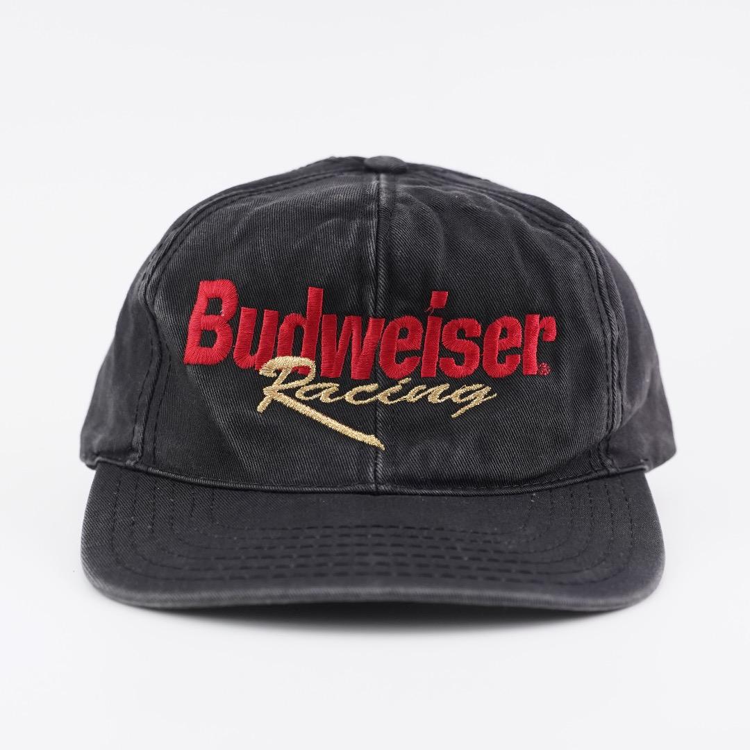 バドワイザー 帽子 キャップ 古着 90s USA製 刺繍 黒 赤 18413