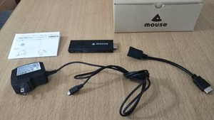 【ほぼ新品】mouse スティックPC(ワイヤレス・キーボード/マウス付き)