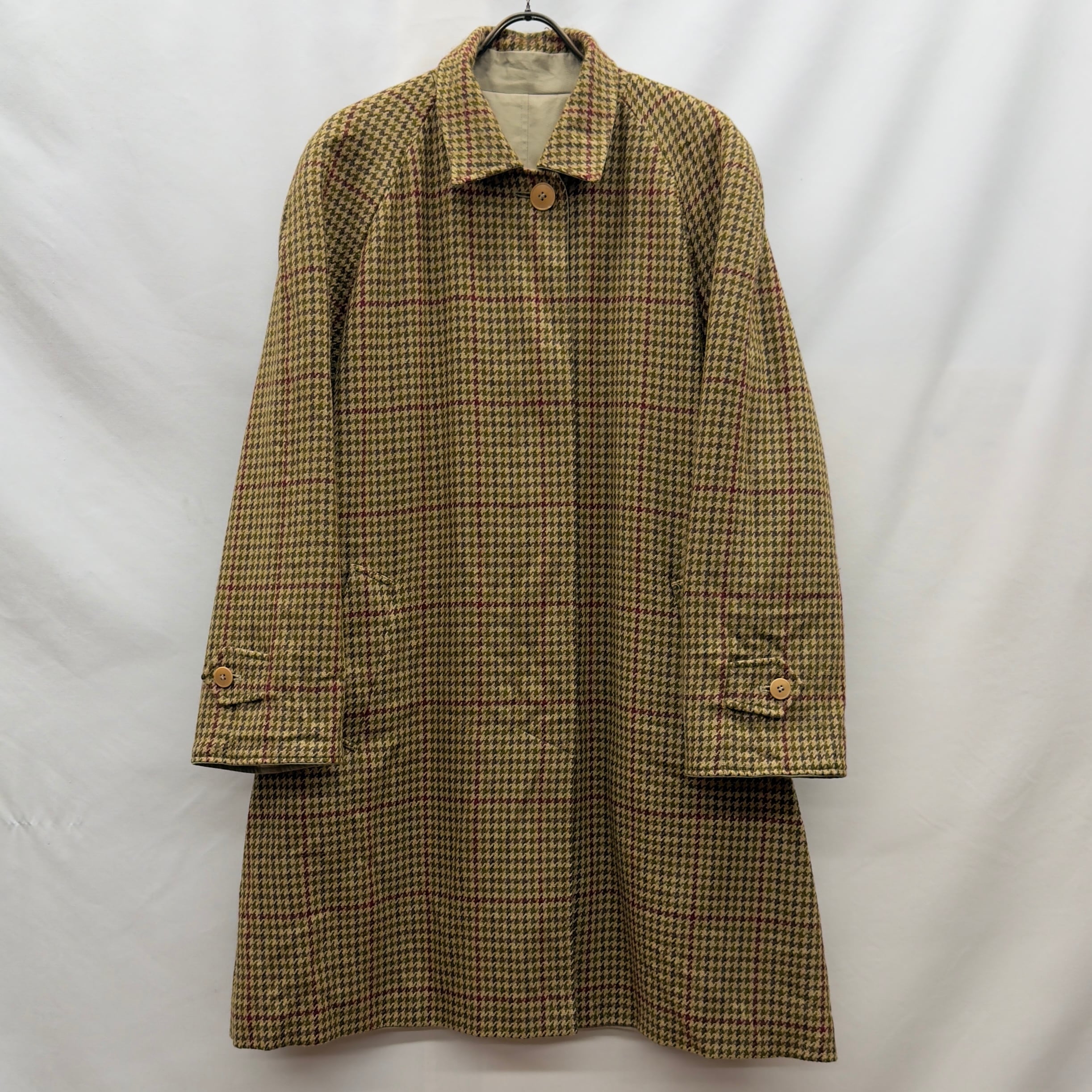 Aquascutum リバーシブル　コート　ヴィンテージ Aquascutum】アクアスキュータム リバーシブルコート 千鳥柄 ベージュ