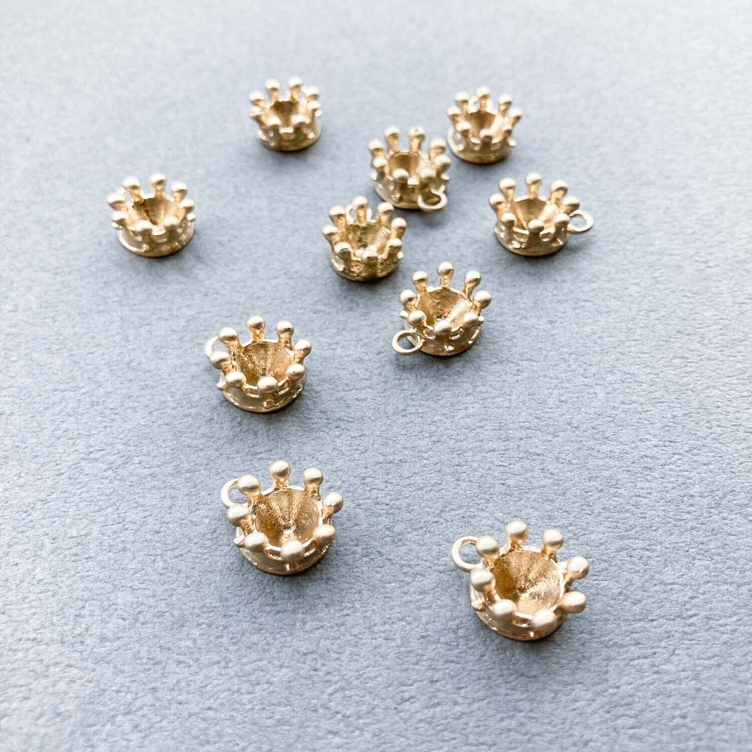 王冠ミルククラウン風モチーフチャーム | Dua-アクセサリーパーツショップ