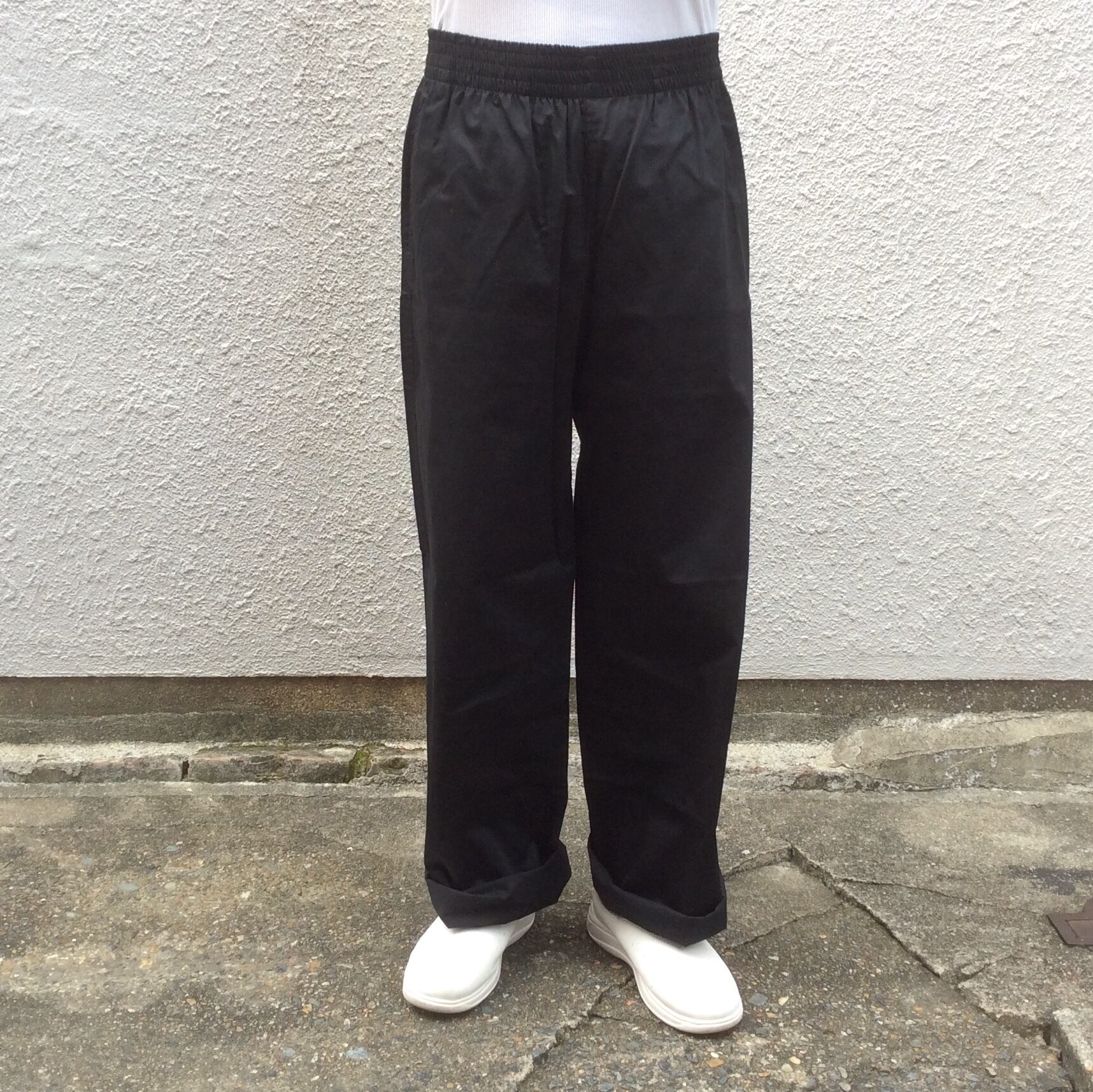 THE HINOKI オーガニックコットンサテン ワイドパンツ BLACK #TH20S-2