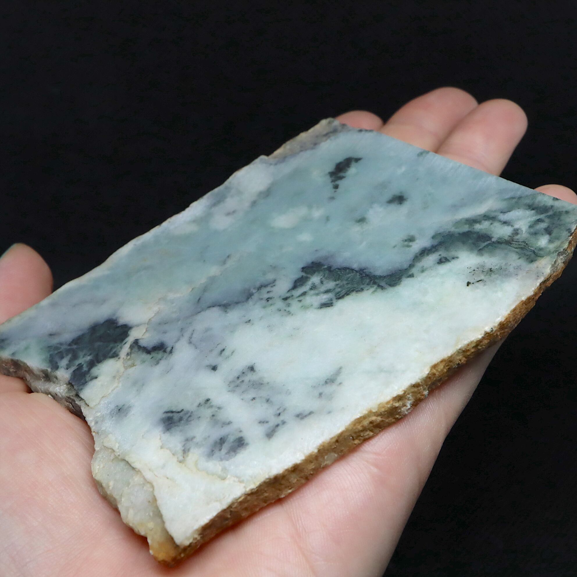 希少！ カリフォルニア産 硬玉 翡翠 原石 ジェダイト 148,6g JDT012