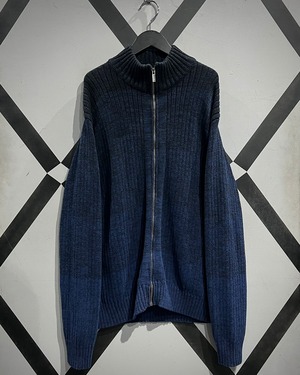 【X VINTAGE】“Calvin Klein Jeans” Gradation Color Zip Up Knit Jacket