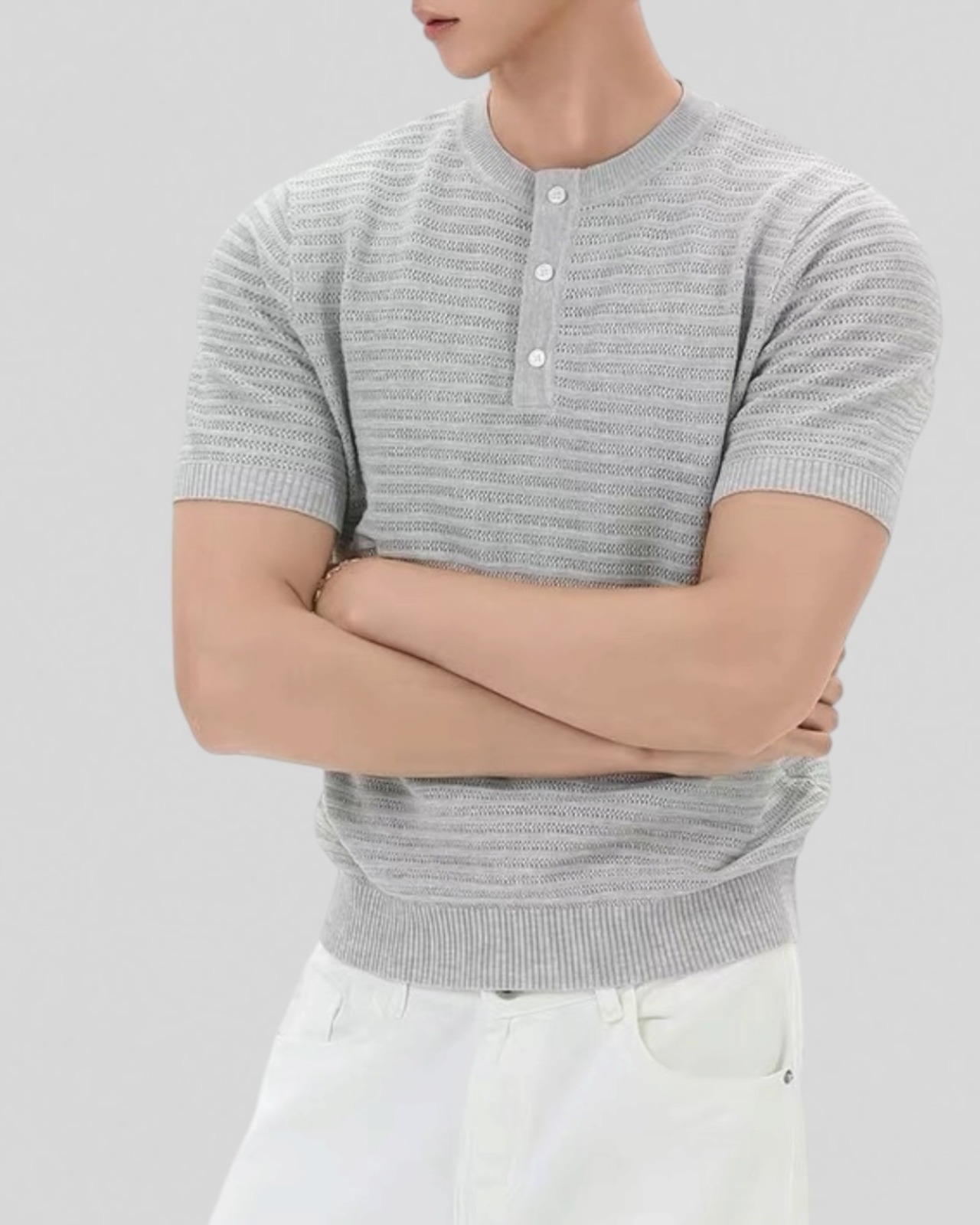 Fine Weave Henley Knit（100％/85％/30％）