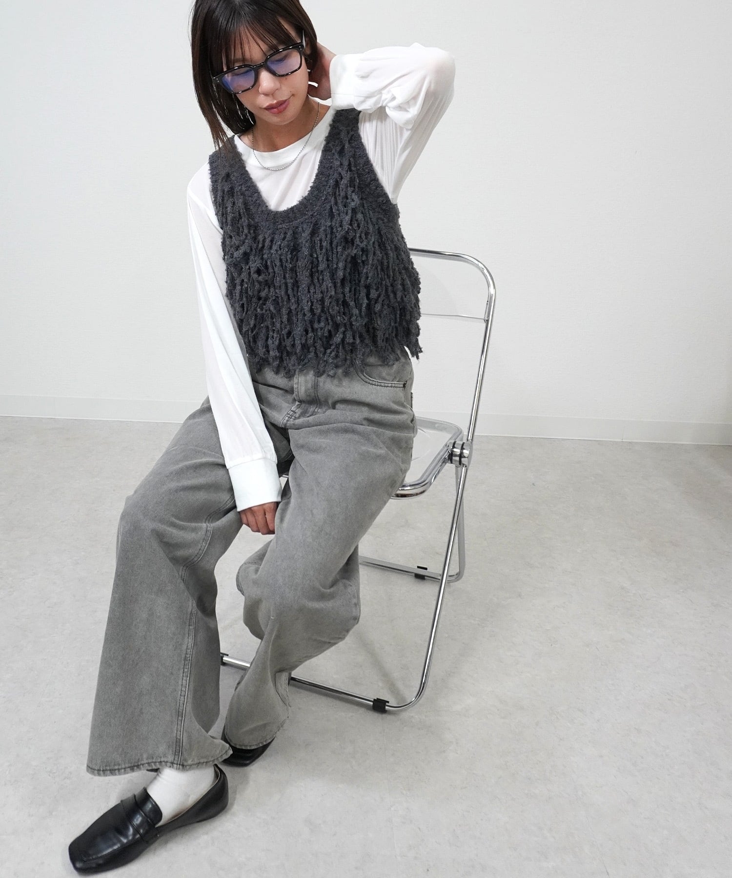 フリンジニットビスチェ 5151356（0821） | gossara(ゴサラ)