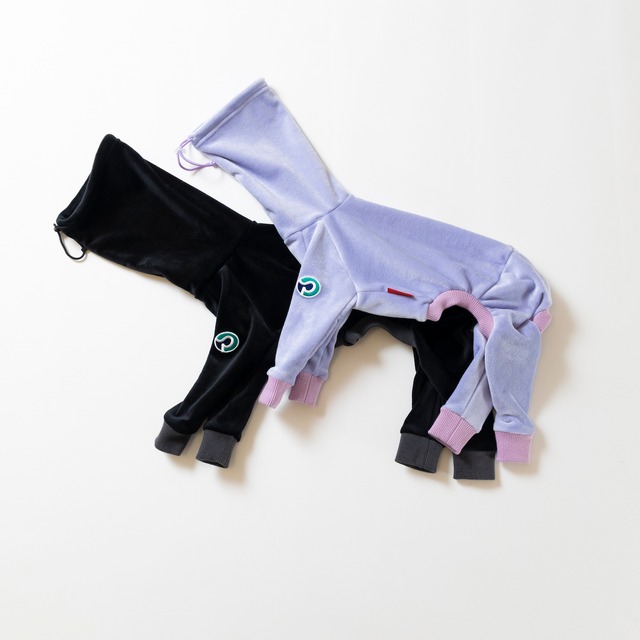 ベロアボンバーヒートロンパース　lavender（ラベンダー）  / イタグレ服