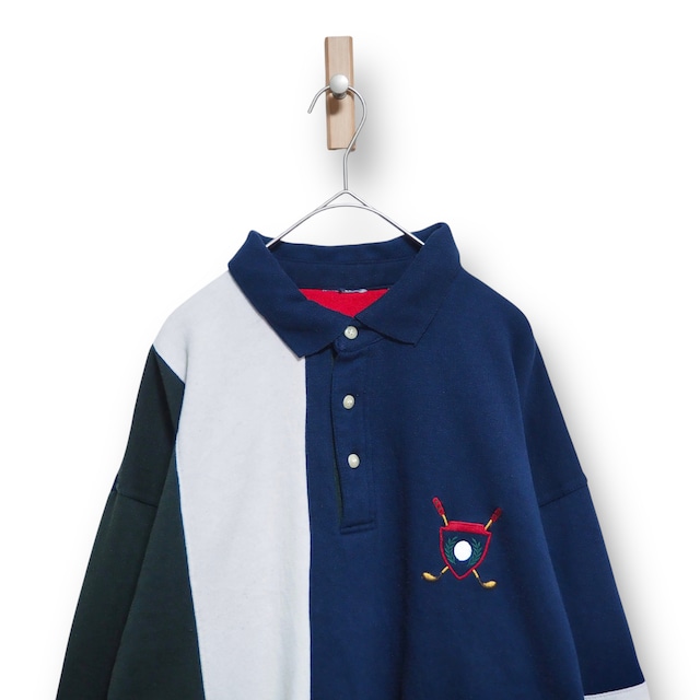 【VINTAGE】デザインポロスウェット｜90s