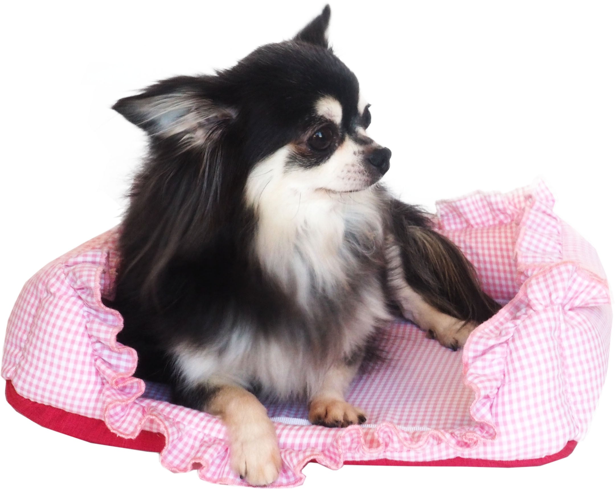 【ドッグベッド】ミニスクエアベッドフリル ピンク/ブルー/ブラック