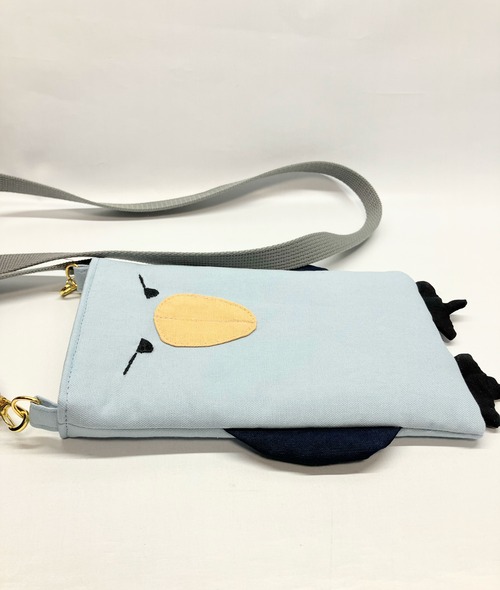 スマホポシェット　ミニショルダー　ハシビロコウ｜とりさん工房ーかわいいハンドメイドポーチ