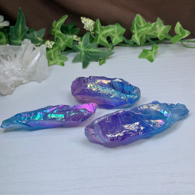 18.幻想的カラー☆ラフカット☆オーラクォーツ(100g)