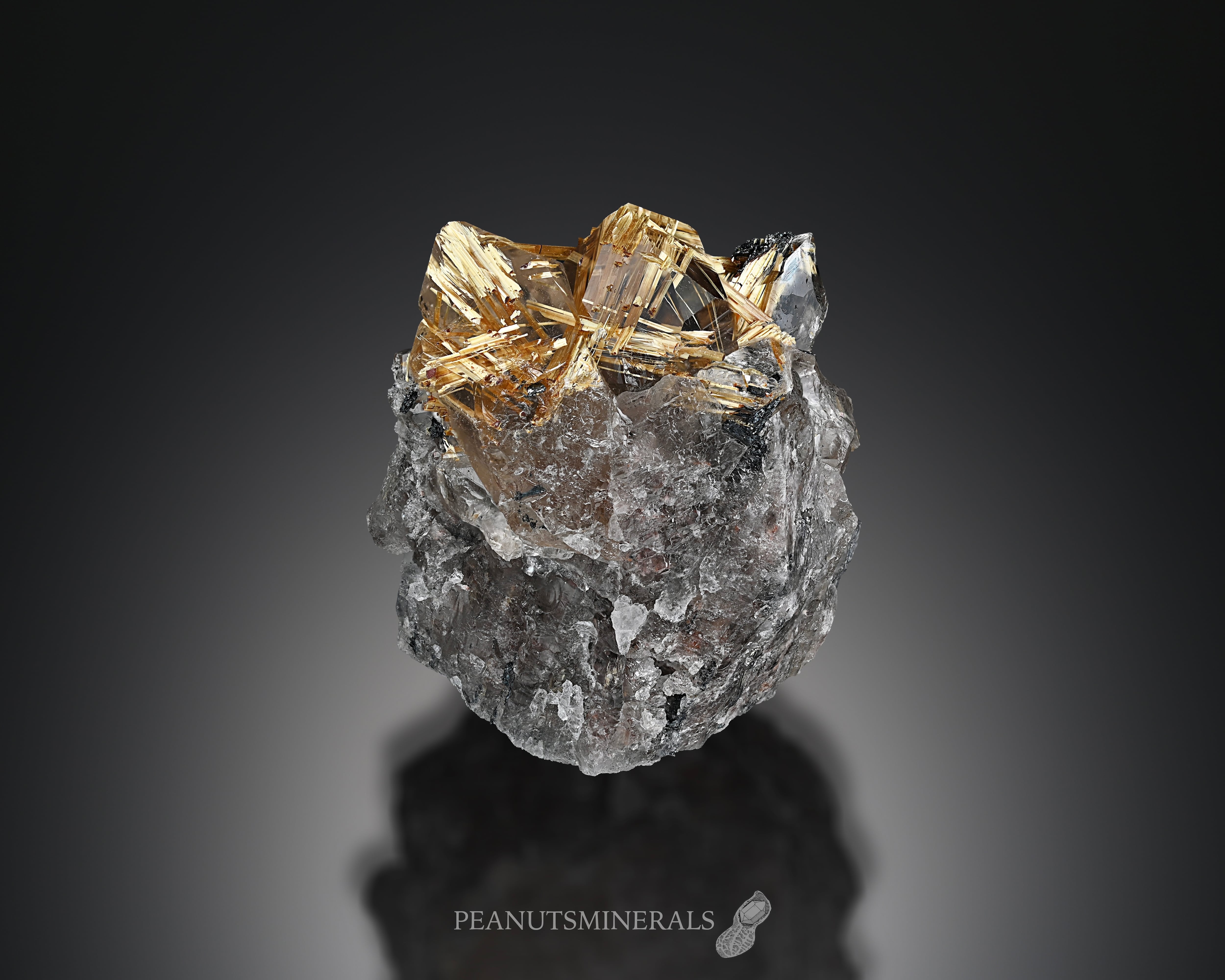 高品質スモーキークォーツinルチル 高品質スモーキークォーツinルチル ルチル入りスモーキー