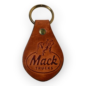 70's Vintage Mack Trucks Bulldog Leather Key Fob