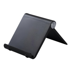 【特価処分】ポータブル タブレットスタンド 軽量 コンパクト 角度調整可能 スマホ/タブレット対応 ABS素材 滑り止め 持ち運び便利！カフェやオフィスにぴったりのシンプルで デザイン（ブラック）