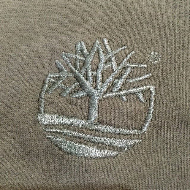 90s Timberland ロゴ刺繍ポケットTシャツ XL USA製 カーキ