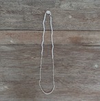 Mandi/マンディ Small A. Beads × Silver Necklace (60cm)(White×Silver)