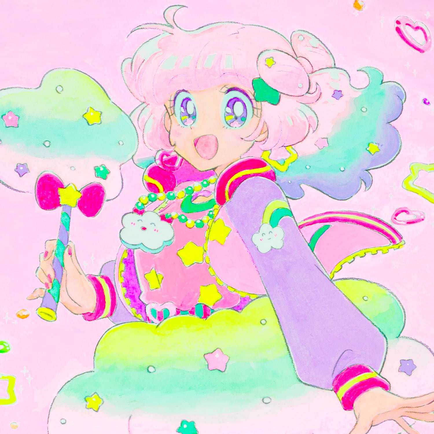 会場売約済】 mog 原画 10 「わたあめの魔法」 | TOKYO PiXEL. shop