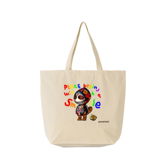 SMiLE キャンバストートバッグ（ナチュラル）
