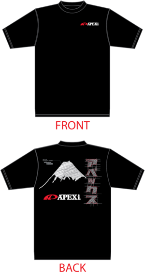 A'PEXi　アペックス　Ｔシャツ（カタカナ・富士山）ドライ素材生地！！