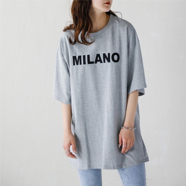 logo print Tshirt -MILANO- i006