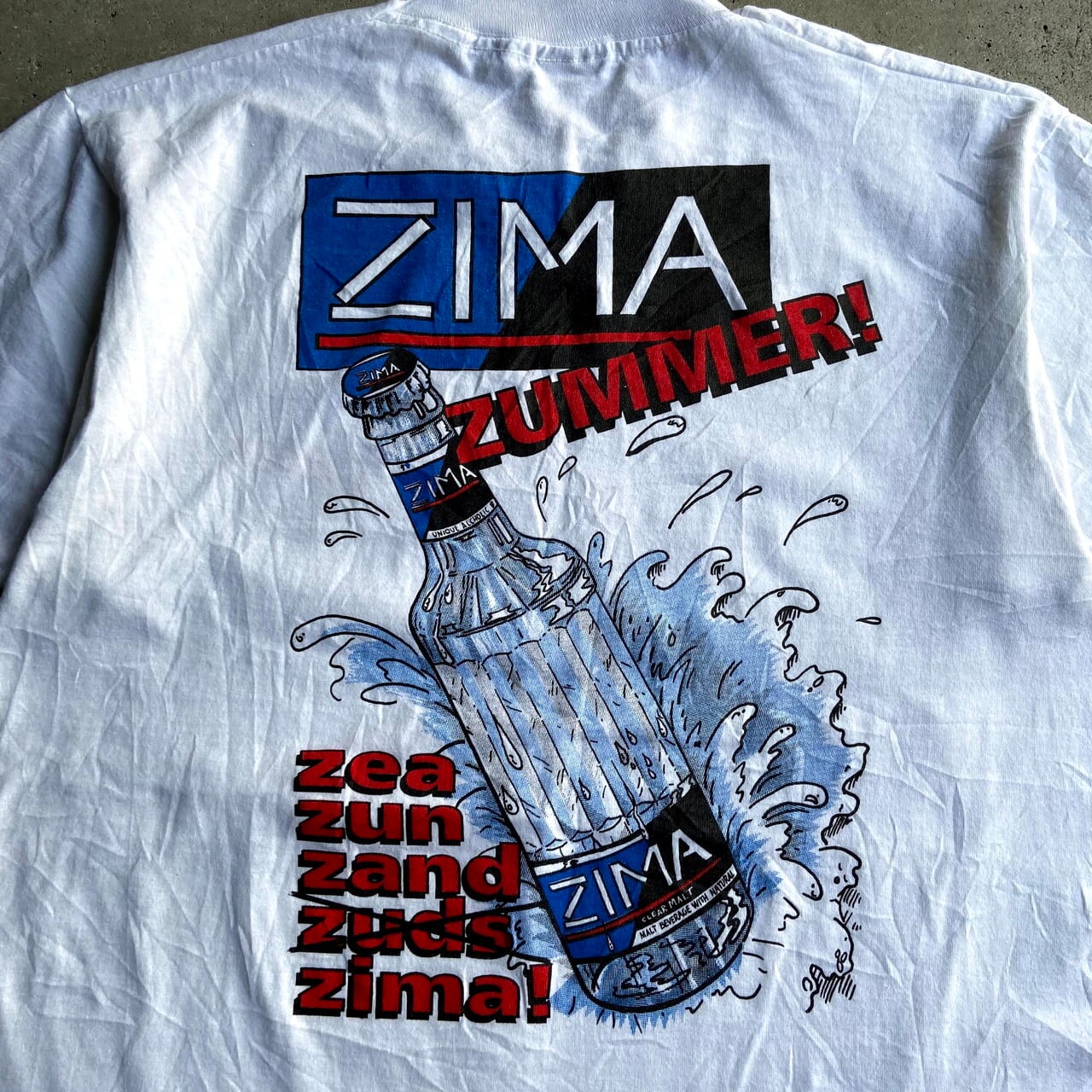 90年代 ZIMA 企業ロゴ プリントTシャツ メンズL相当 古着 90s