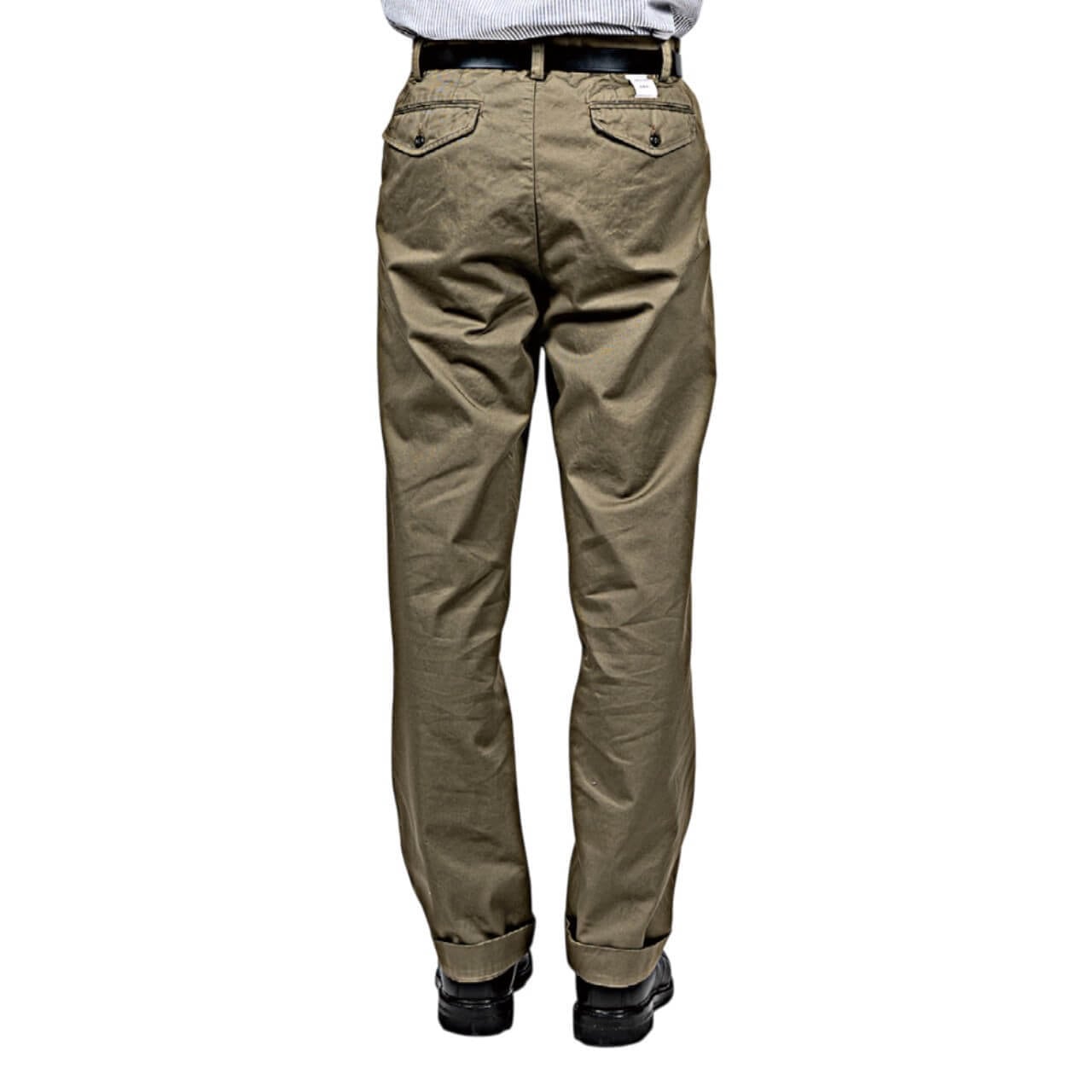 WORKERS / Officer Trousers 2Tuck 8oz Hunter Green Chino