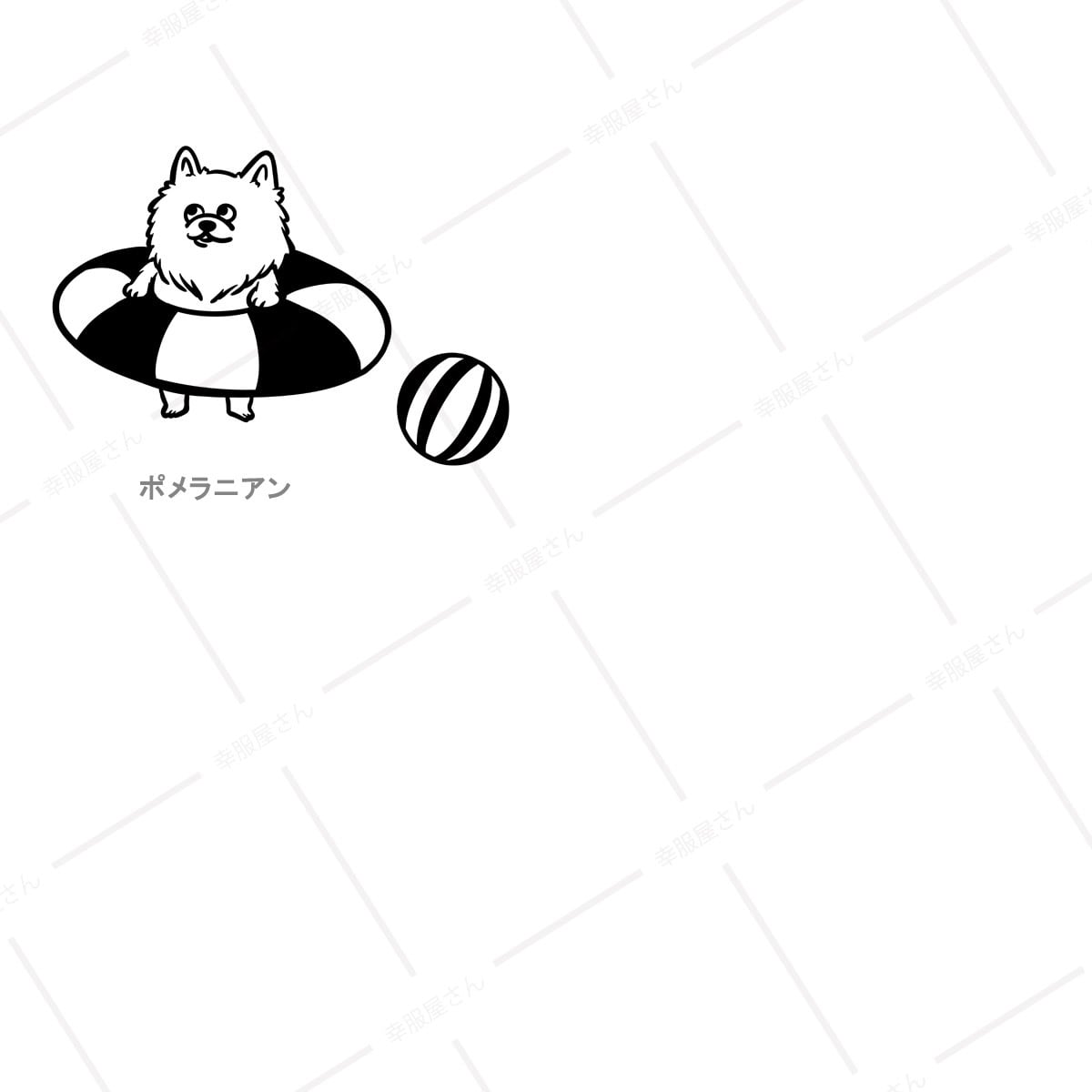 選べるデザイン 海水浴 ワンコ Tシャツ dog61 犬 浮き輪 夏 パグ