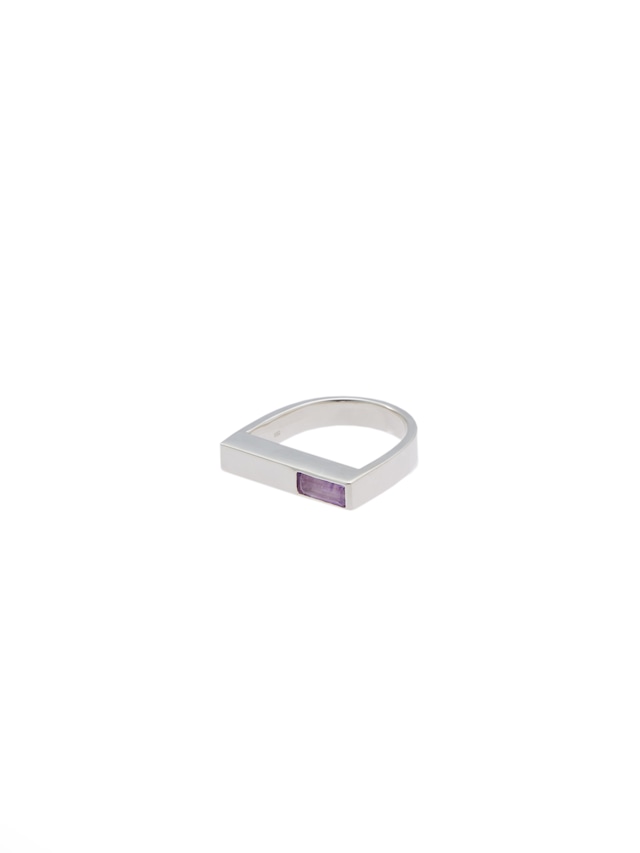 silver  purple mosaic ring (CAAC-R055-3)