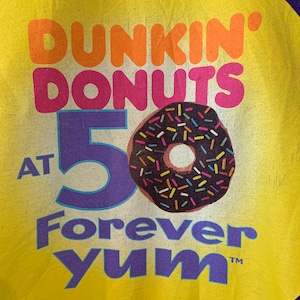 【JERZEES】 DUNKIN DONUTS Tシャツ USA製 ビッグプリント USA古着 アドバタイジング