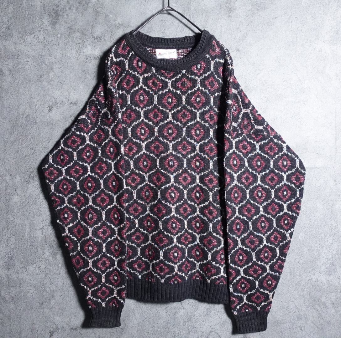 Geometric pattern design knit