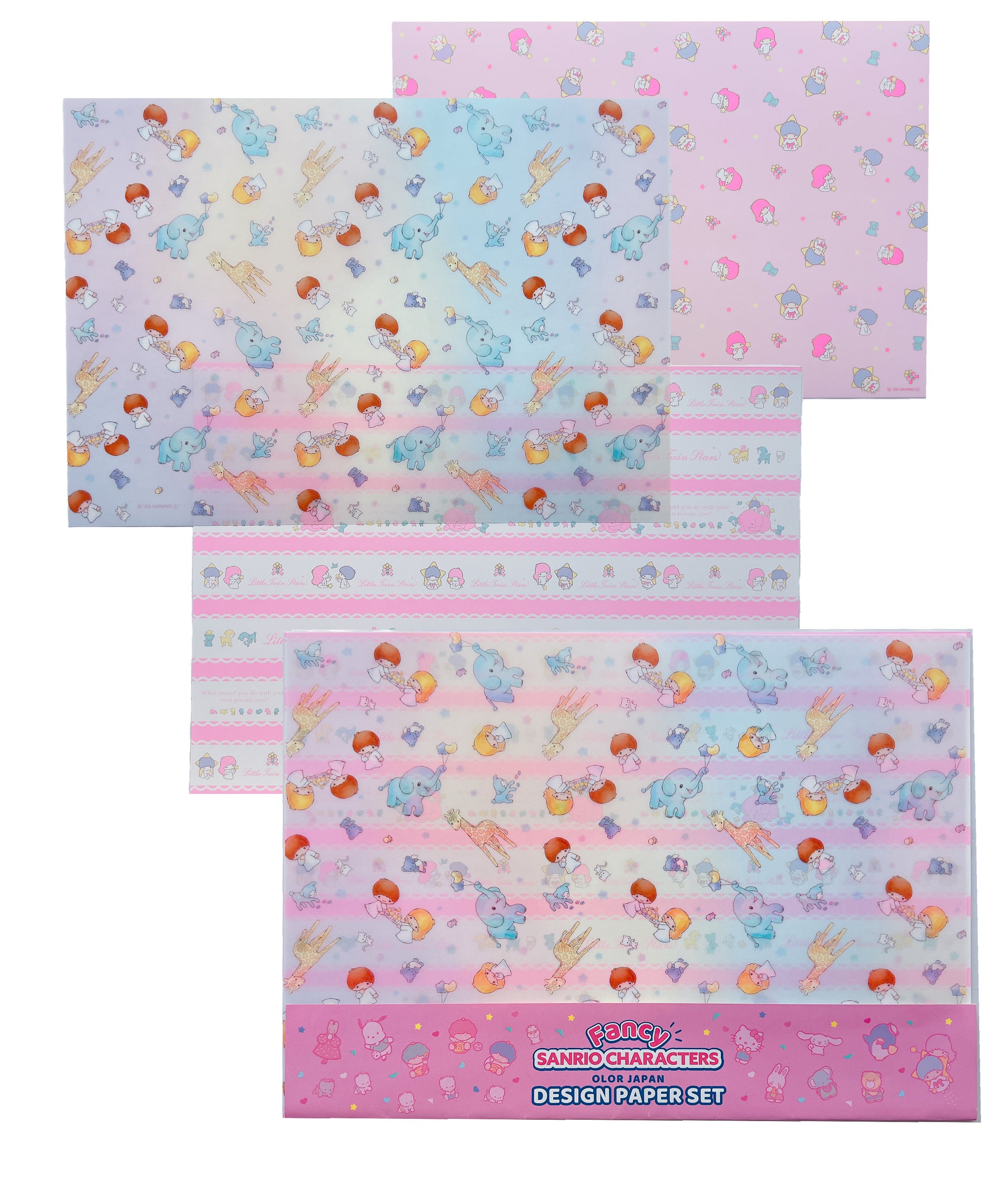 Sanrio Characters】POP PINK PRINT! Design paper set /MIX