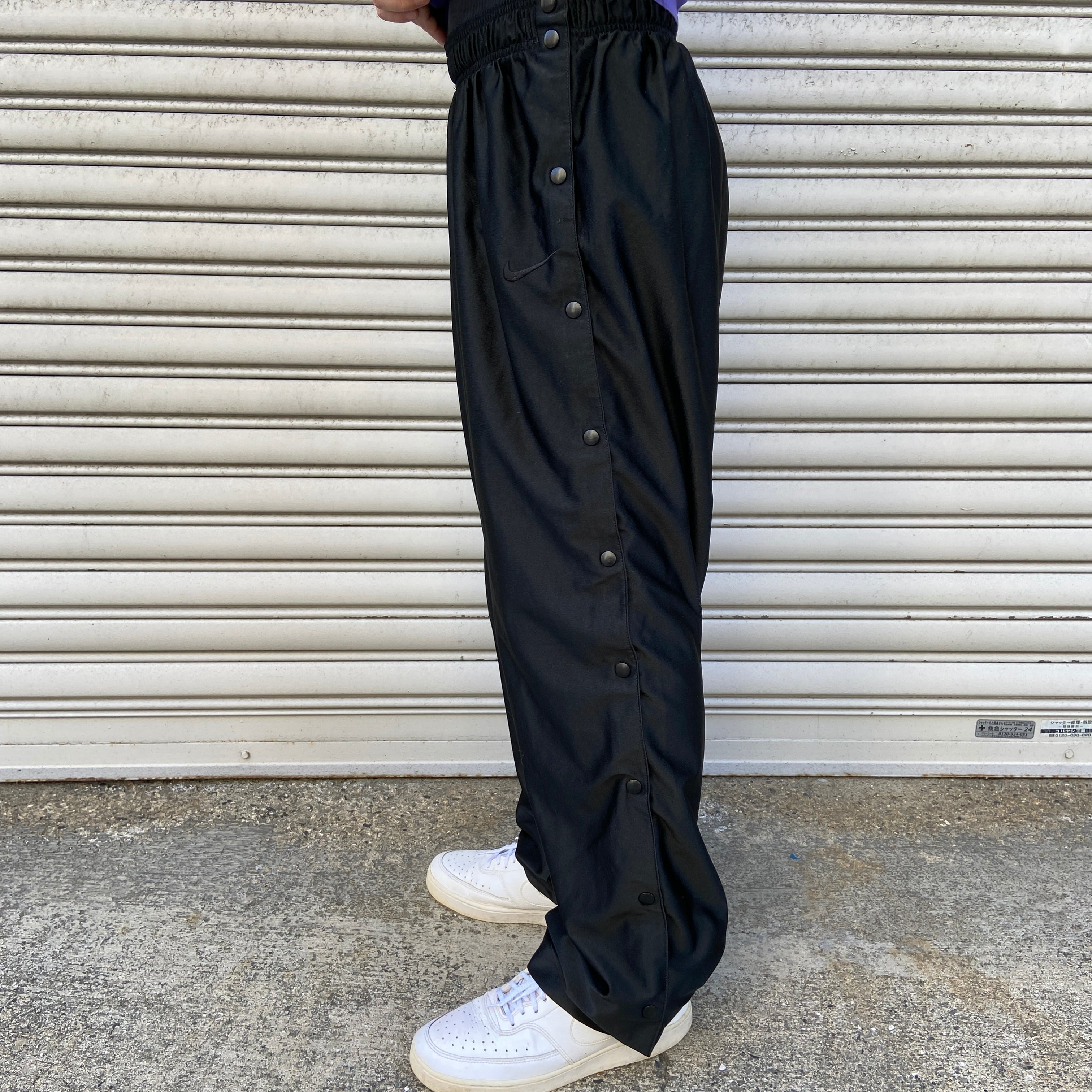 90s NIKE サイドスナップボタントラックパンツ ブラック XL 黒 90s NIKE サイドスナップボタントラックパンツ ブラック XL 黒