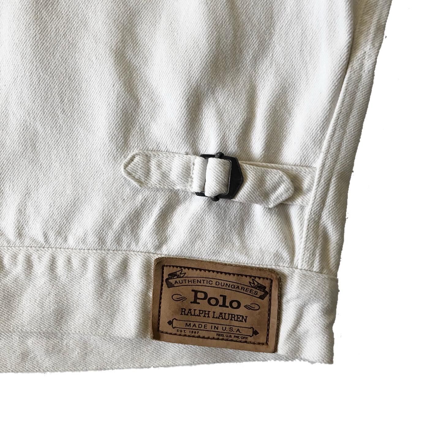 80-90s Ralph Lauren white denim jacket 